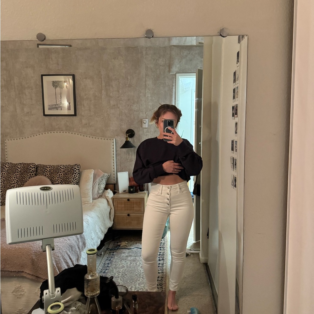 Madewell | Women's White High-Waisted Jeans